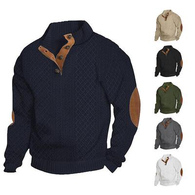 Men's Shirt Street Style Stand-Up Collar Pullover Casual