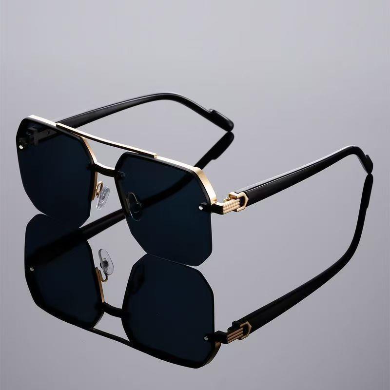 Vintage Square Sunglasses for Men & Women Stylish Double图片