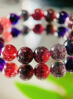 2026超玺珠宝四季幽灵碧玺超七红纹极光坦桑月光石舒俱来女手链手