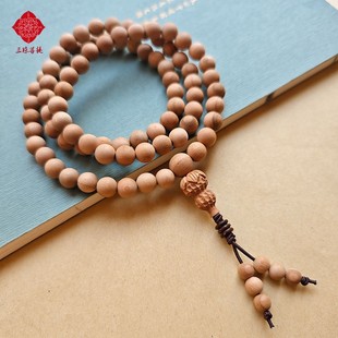 2026天然桃木81颗流珠葫芦男女款佛珠手链手持珠无漆精工道家念珠