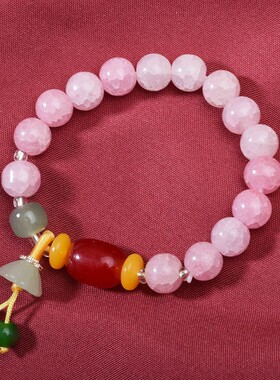 2026冰裂手串碎花手链森系古风爆珠甜美首饰品礼物中国风景区小商