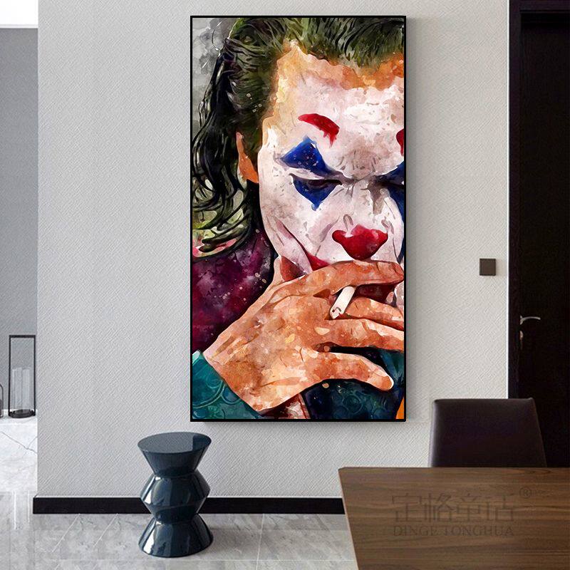 Joker小丑电影海报装饰画私人影院主题酒店挂画清吧酒吧玄关壁画