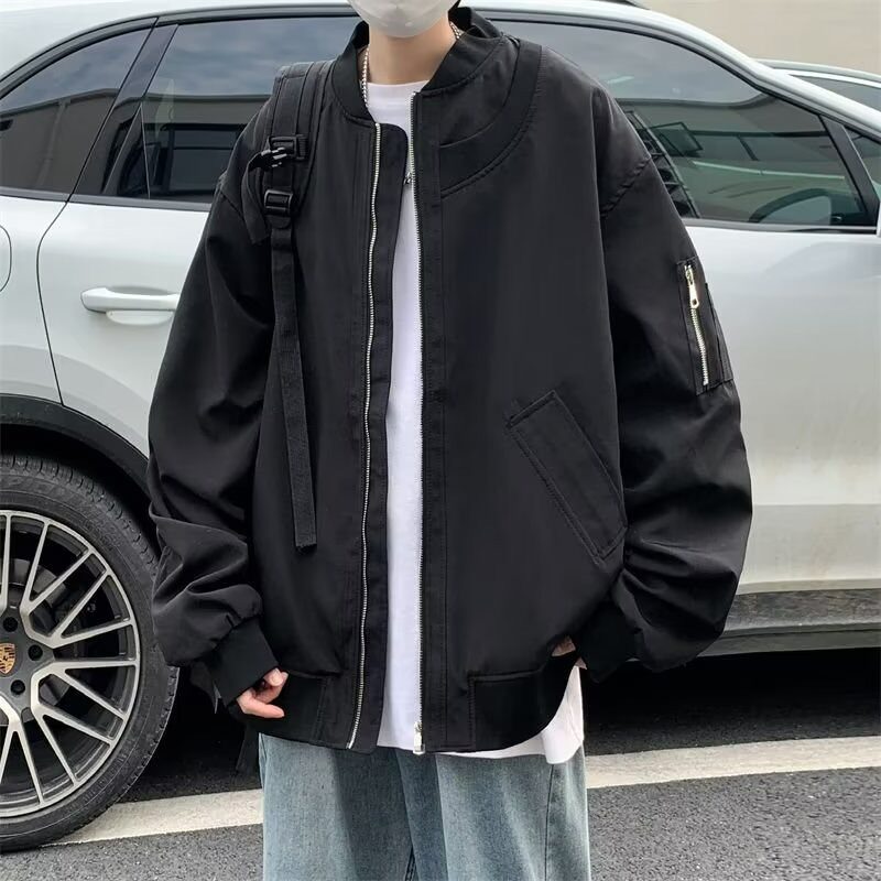 美式飞行员夹克男款宽松潮牌痞帅休闲百搭超火cec棒球服外套