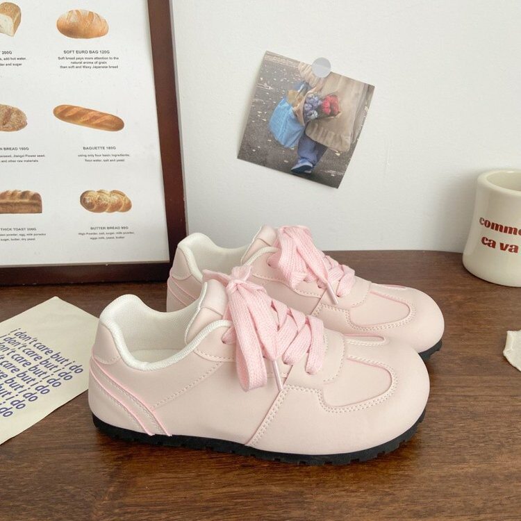 设计感厚底小白鞋女款2026年新款春夏女鞋复古运动鞋德训鞋休闲鞋