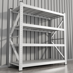 仓库货架多层置物架商用超市储物架落地收纳架超强承重快递展示柜