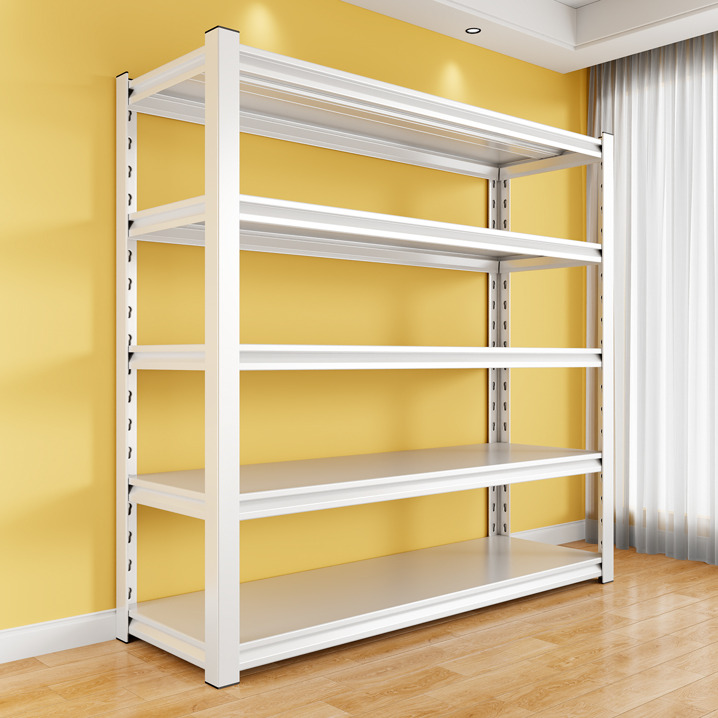 家用货架置物架多层收纳层架落地杂物架仓库阳台碳钢金属置物架子