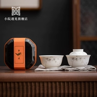 bộ ấm chén du lịch Khoảng sân nhỏ đáp ứng phong cách Trung Quốc vẽ tay mực tre một người bộ trà gốm sứ ngoài trời di động có mái che bát trà bộ trà du lịch bộ ấm pha trà du lịch bộ bình trà có túi đựng đi du lịch