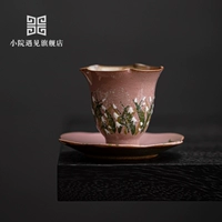 bồn rửa chén bằng sứ giá rẻ Khoảng sân nhỏ gặp bộ tách trà và đĩa hoa huệ đơn giản và tươi mát Bộ trà Kung Fu Zen tách trà vẽ tay Đế lót ly bằng sứ chén sứ trắng chén sứ hình thú