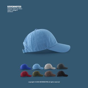 SEVENNOTES速干棒球帽男运动网孔透气大码 帽子夏遮阳防晒鸭舌帽女