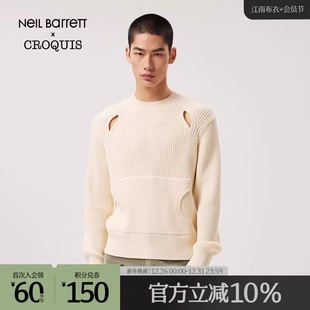 Neil 破洞毛衫 Barrett联名 春秋折扣新款 休闲上衣潮流 速写男装