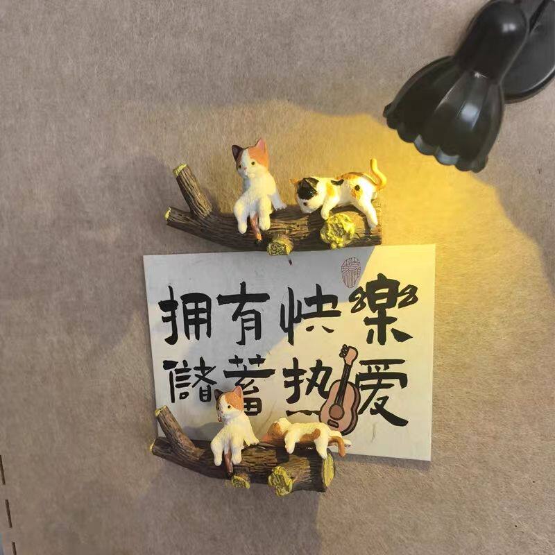 创意卡通猫咪睡姿毛毡板图钉软木板猫咪趴趴按钉照片墙装饰固定钉