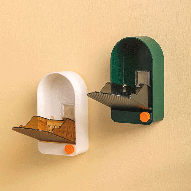 稀奇古怪的肥皂盒款一体翻盖沥水肥皂盒壁挂式免打孔创意带盖