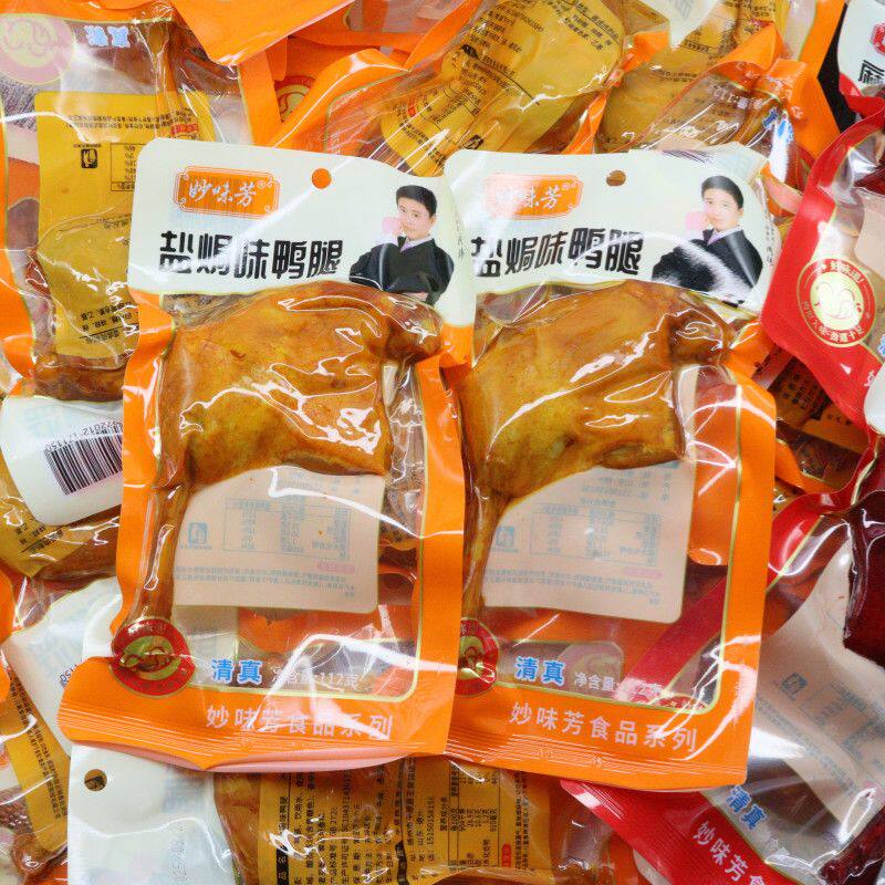 乡巴佬风味麻辣大鸭腿盐焗味真空香辣零食卤味小吃妙味芳整箱