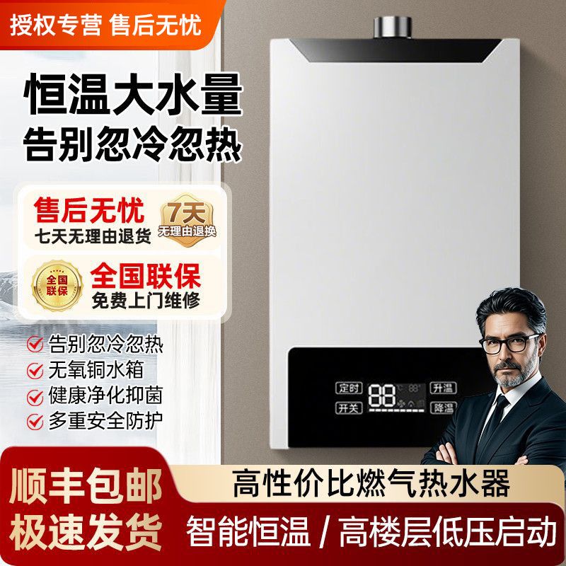 德国正品燃气热水器恒温增压节能省气家用天然气液化气强排式恒温