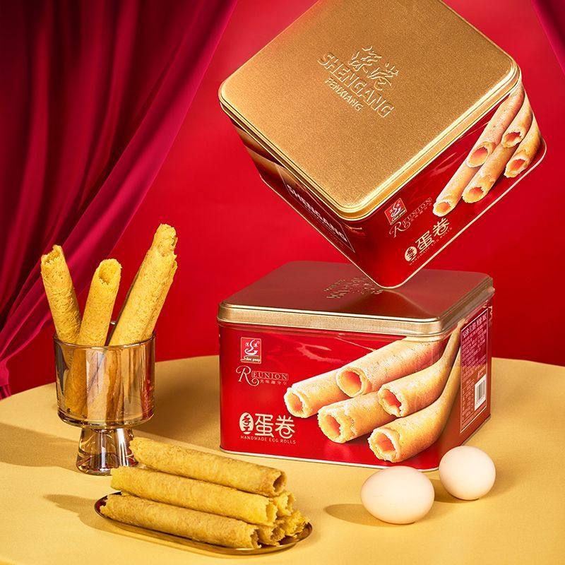 深港手工鸡蛋卷饼干308g传统糕点中秋零食手作早餐酥茶点整箱