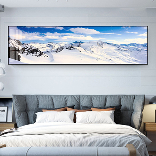 冈仁波齐装饰画酒店民宿梅里雪山挂画卧室尕朵觉沃山脉风景图壁画
