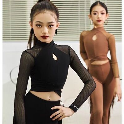 新款女童拉丁舞练习套装