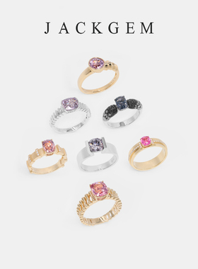 【一周不重样10】尖晶石戒指粉色紫色宝石戒指女紫尖晶戒指定制K6