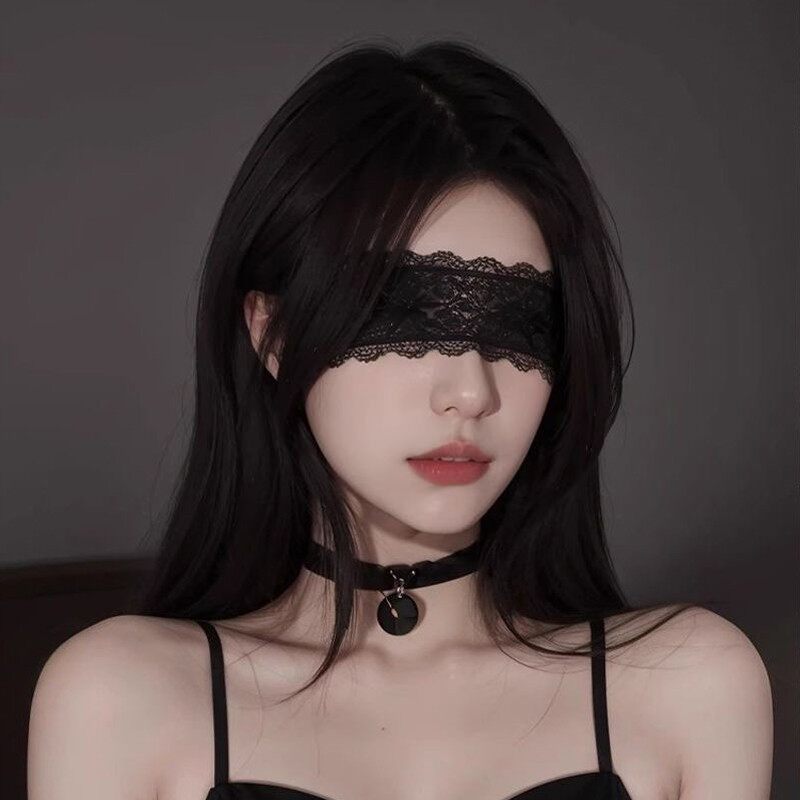 蕾丝眼罩禁欲系遮眼情调丝带可爱兔女郎面具性感蒙眼发箍猫女发饰