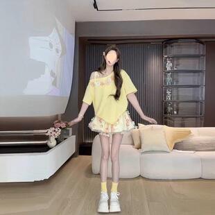纯欲风套装 韩系露肩上衣搭配半身裙两件套女 裙两件套夏季 2025新款