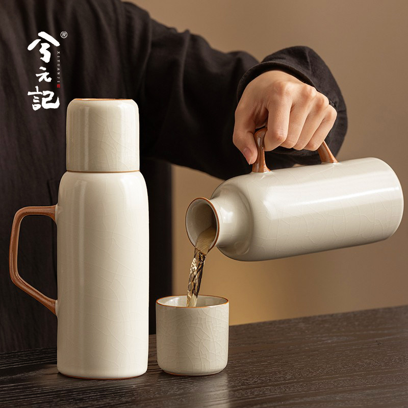 汝窑闷泡茶壶陶瓷冷水壶焖泡壶家用小暖壶大容量冷水养生壶传家壶