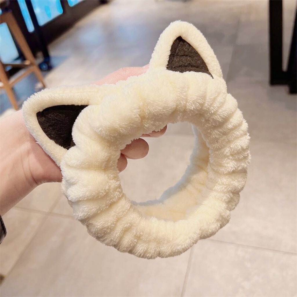毛绒猫耳朵可爱洗漱发带网红ins发套敷面膜束发带女士洗脸发箍女