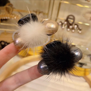 珍珠半扎发抓夹女小号毛毛后脑勺盘发发夹秋冬碎发刘海夹子头饰