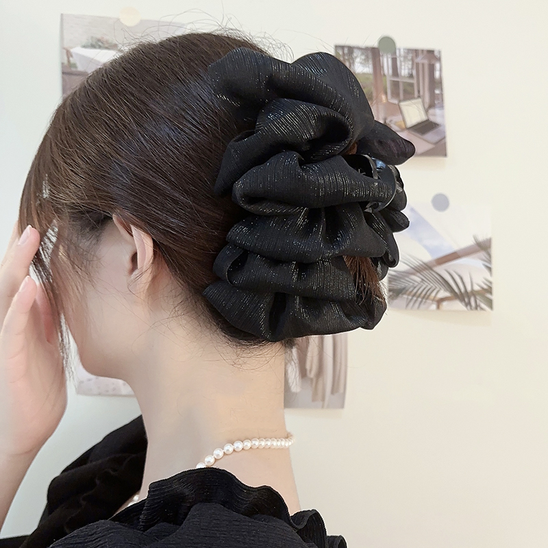 网纱蝴蝶结抓夹发夹女发卡头饰