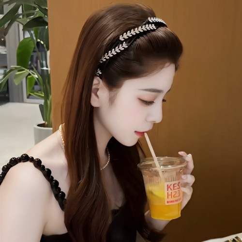 气质麦穗折叠发箍女洗脸不勒头发卡防滑头饰伸缩头箍碎发整理神器