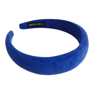 蓝色宽边发卡厚海绵发箍女款秋冬高颅顶头箍发卡不勒头发带洗脸