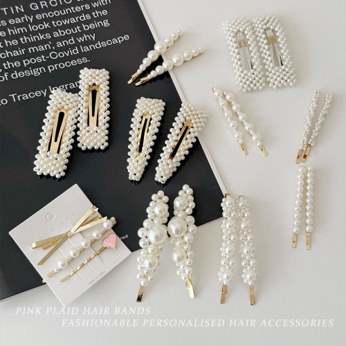 珍珠发夹刘海前额碎发边夹bb夹