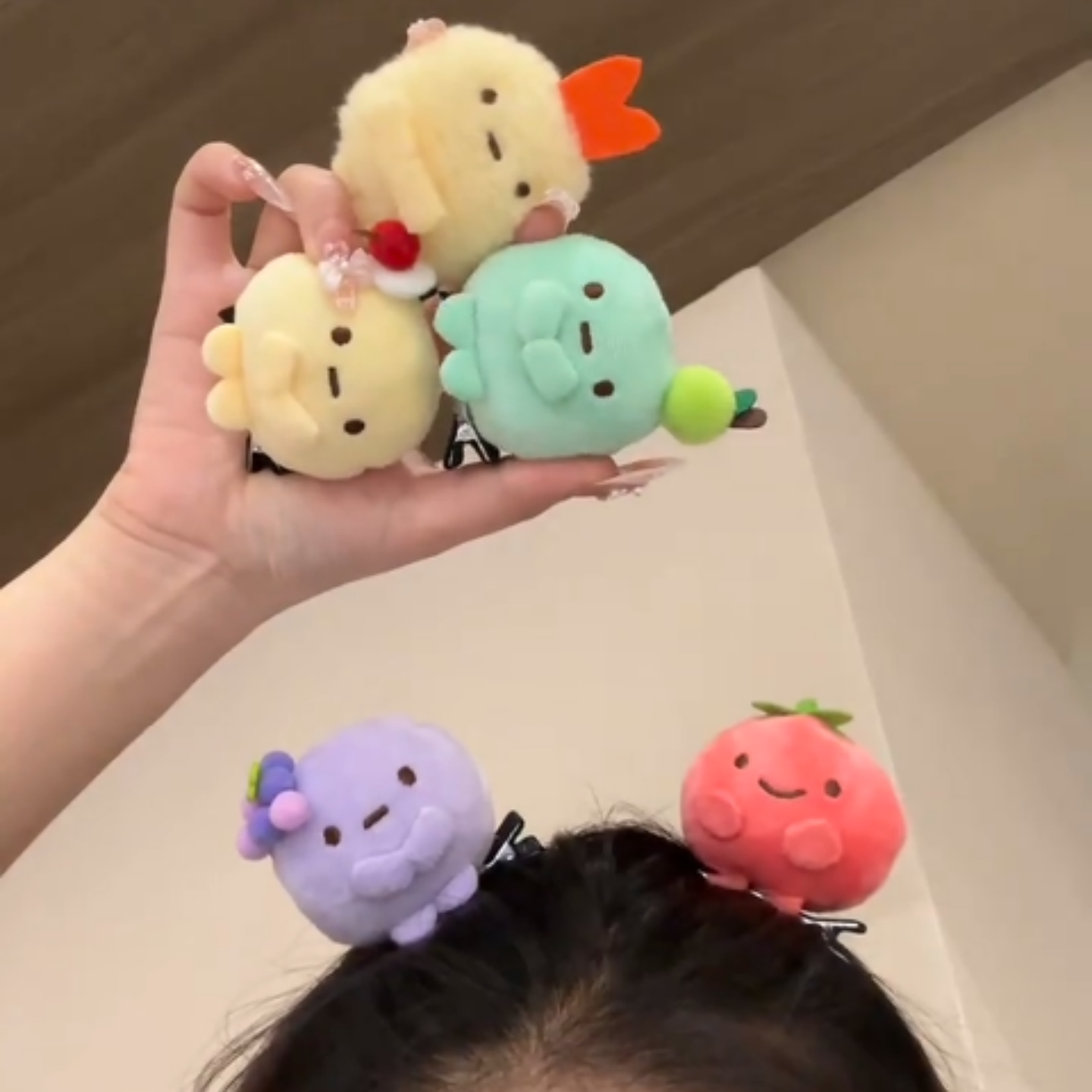 发卡角落生物圆子发夹侧边刘海夹