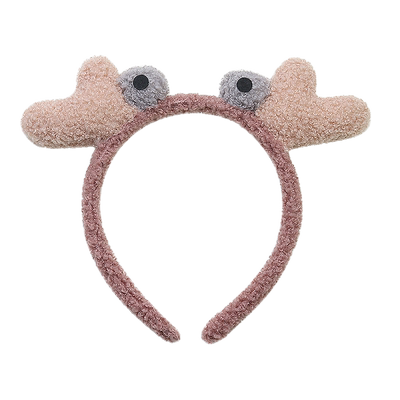 白鹿同款毛绒小螃蟹发卡可爱