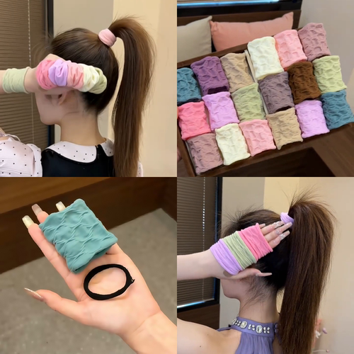 彩色超宽发圈无缝面膜肌高马尾皮筋女款2025新款扎发绳不伤发头绳