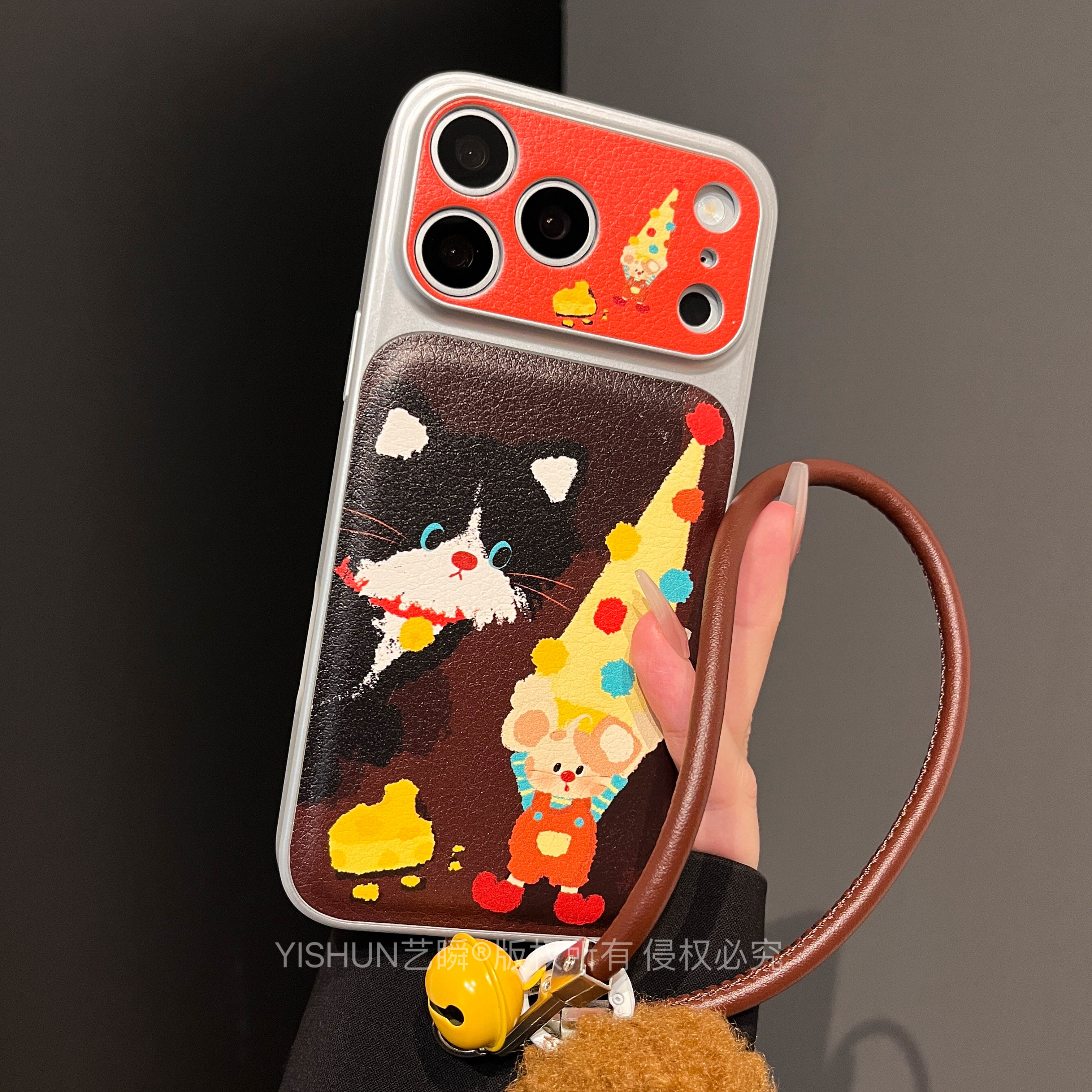 可爱趣味黑猫警长与偷奶酪的老鼠适用iPhone17ProMax手机壳苹果16大视窗13卡通创意ip15电镀皮质14防摔保护套,3C数码配件,手机保护套/壳,淘宝优惠券,粉丝福利购,淘宝优惠卷