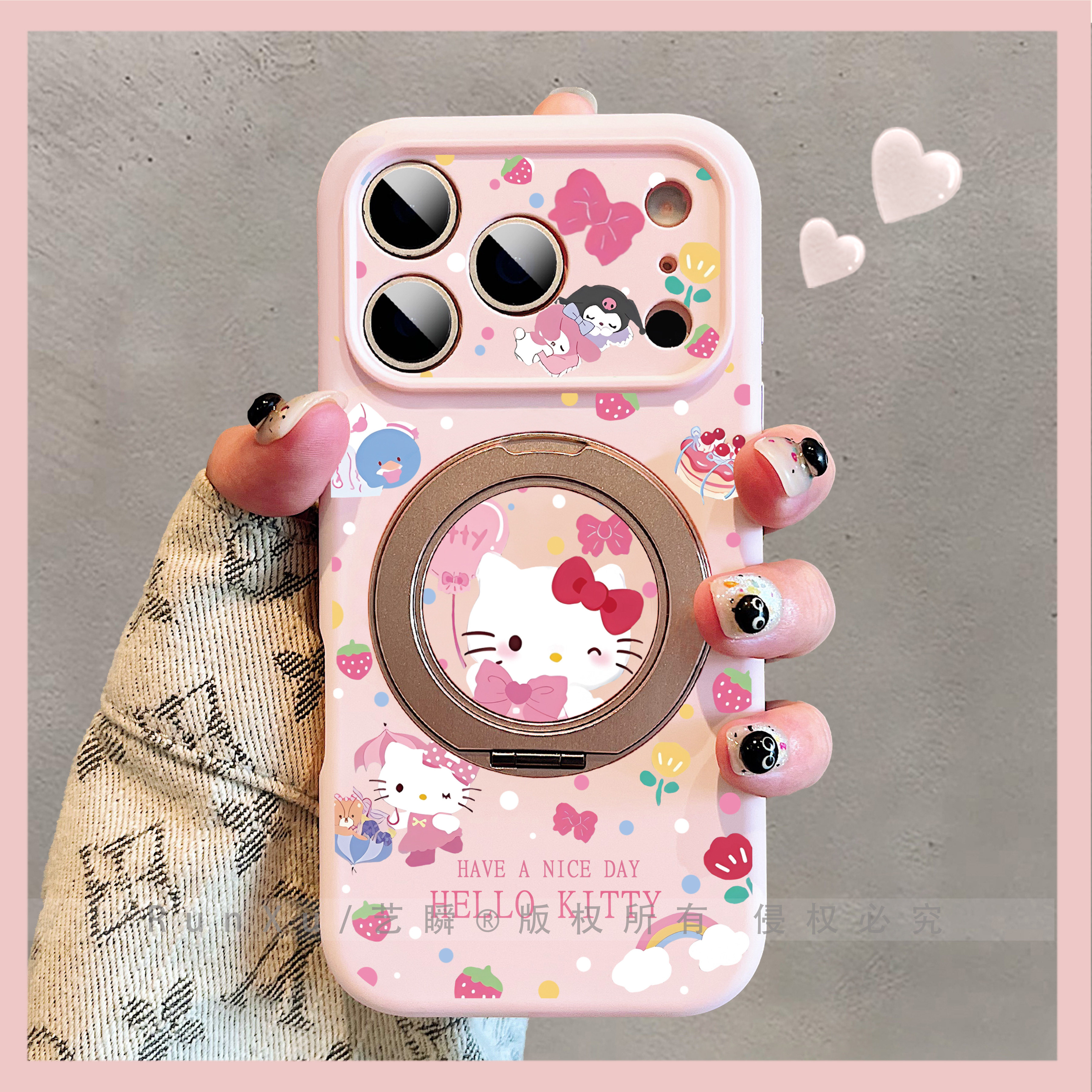 甜妹Kitty浪漫气球约会适用苹果17promax手机壳真液态硅胶16pro磁吸支点壳14新款亲肤15旋转支架全包ip保护套,3C数码配件,手机保护套/壳,淘宝优惠券,粉丝福利购,淘宝优惠卷