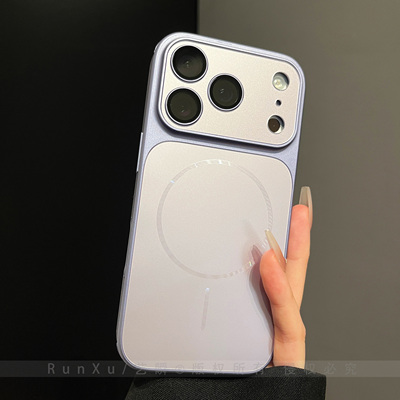 AG磨砂肤感秒变18大视窗自带镜头膜适用iPhone17Pro/18ProMax手机壳强力磁吸苹果16新款15女14全包17pm保护套