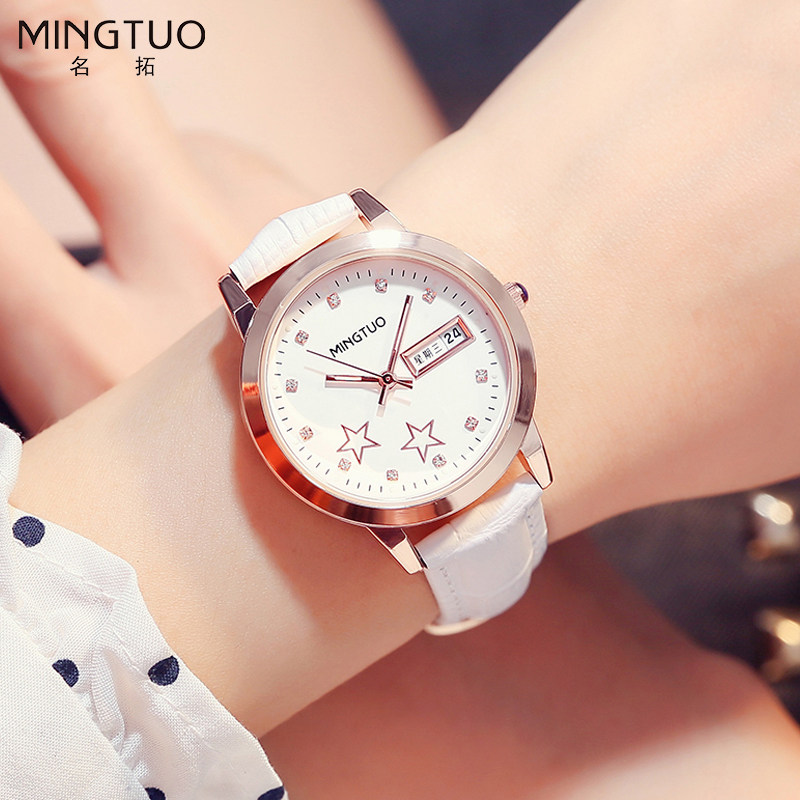 时尚女士手表女简约气质2020年新款ins风防水夜光学生女款石英表