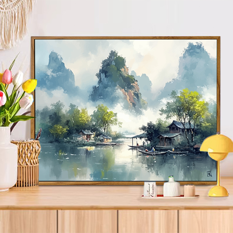 丙烯DIY数字油画手绘装饰画画画