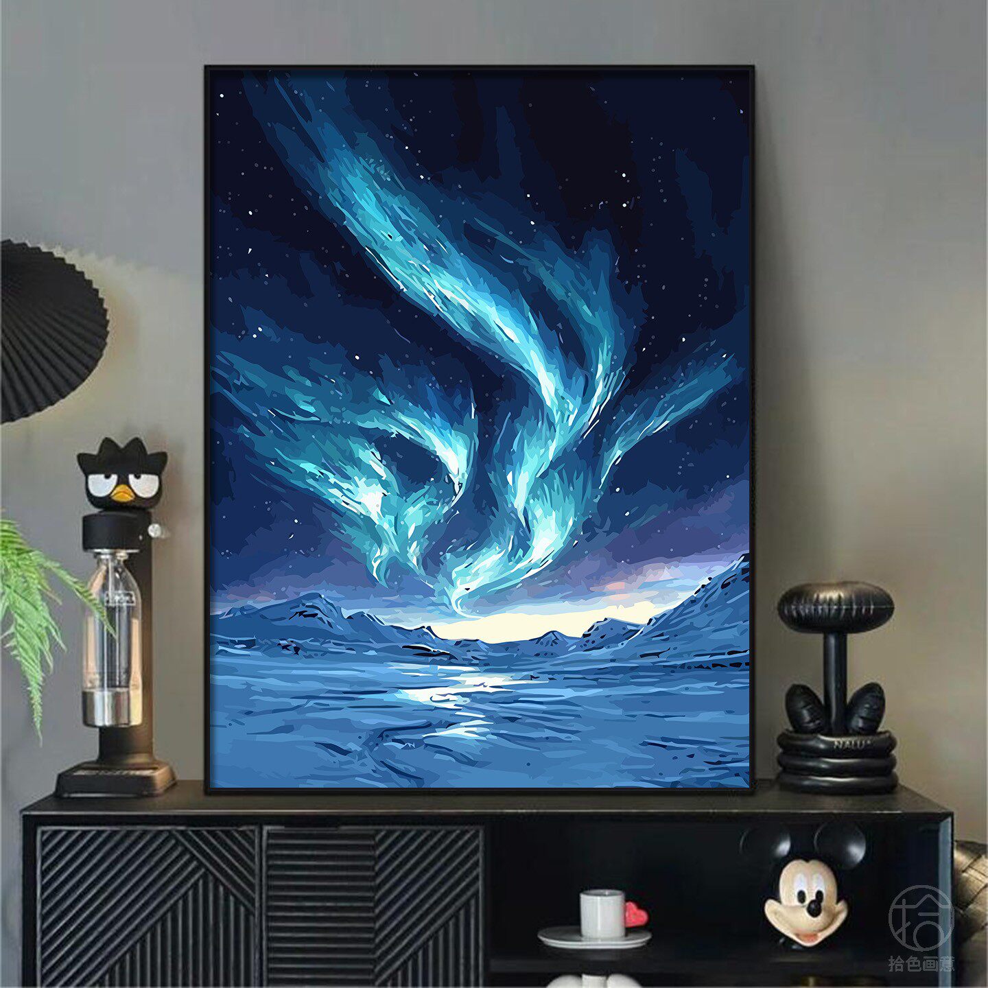 梦幻极光星空数字油画diy材料包