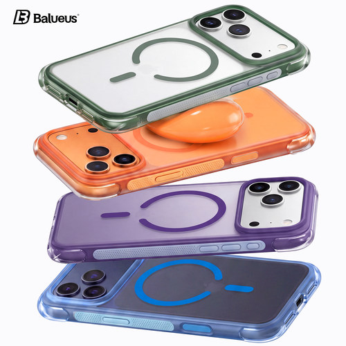 Balueus适用苹果17ProMax手机壳iPhone17Pro保护壳新款多巴胺17气囊防摔pm磨砂磁吸ip透明全包轻薄高级感外壳