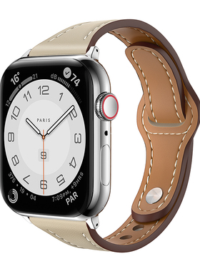Balueus适用iWatch表带苹果手表表带AppleWatch7/6/s6/s5/se小蛮腰s7真皮iwhach夏季watchs7夏天iwatchse女