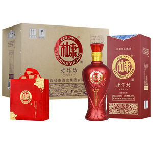 白水杜康.鸿运8 纯粮酿造白酒52度500ml*6礼盒装赠三个礼品袋-A