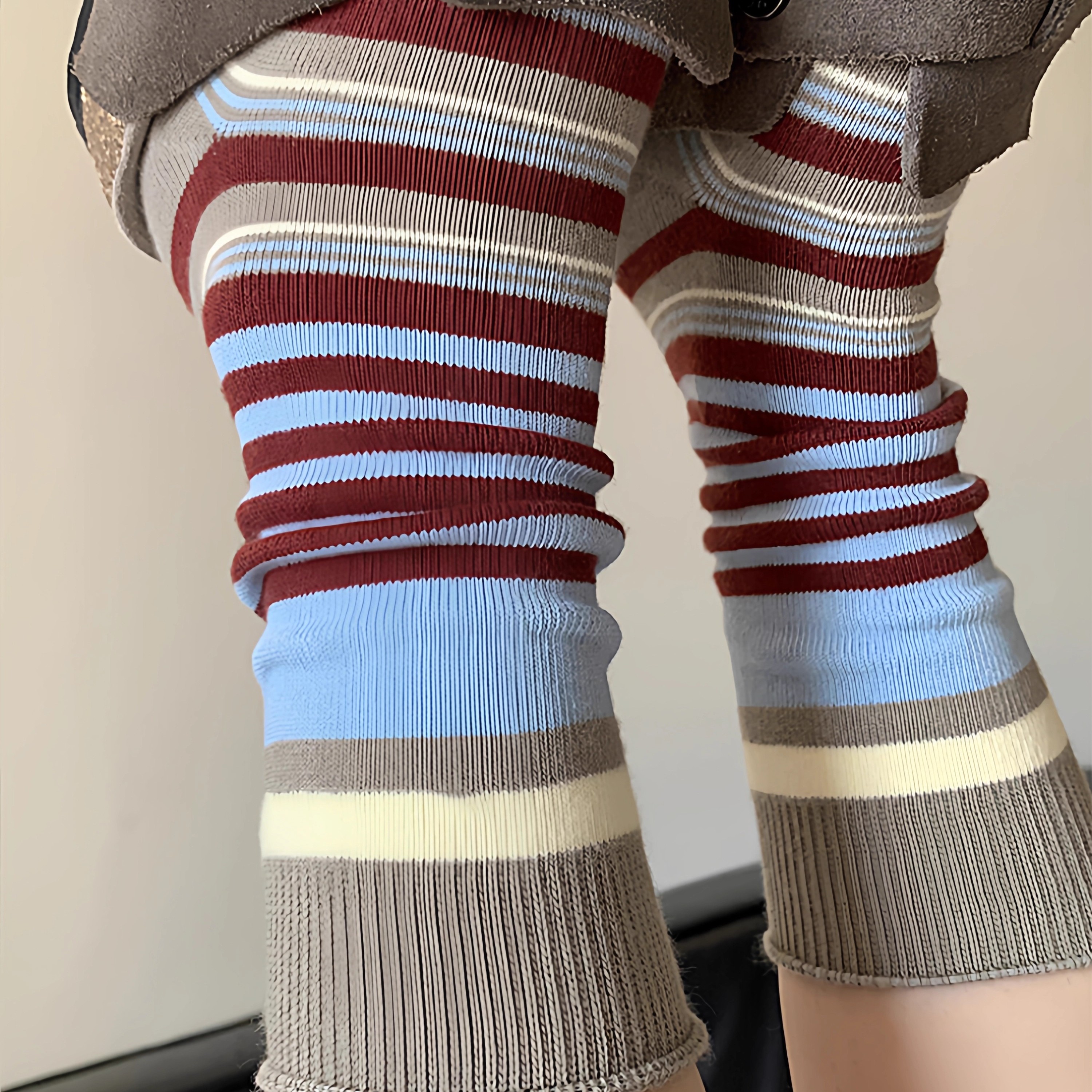 美拉德新色条纹袜很秋天+勃肯!