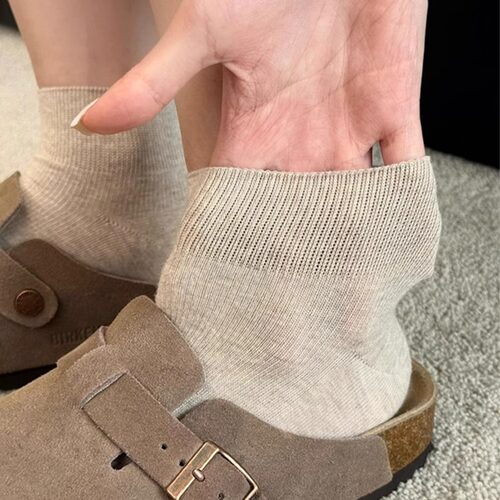 米色袜子女夏季薄款透气松口无骨