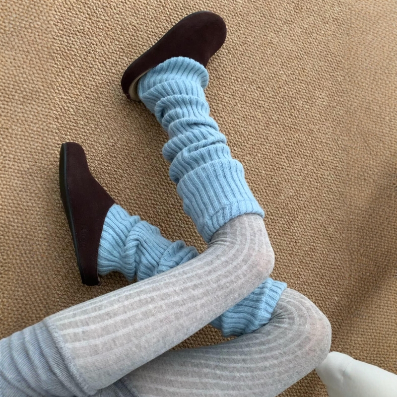 奶蓝色袜套~又奶纯～秋冬奶呼呼