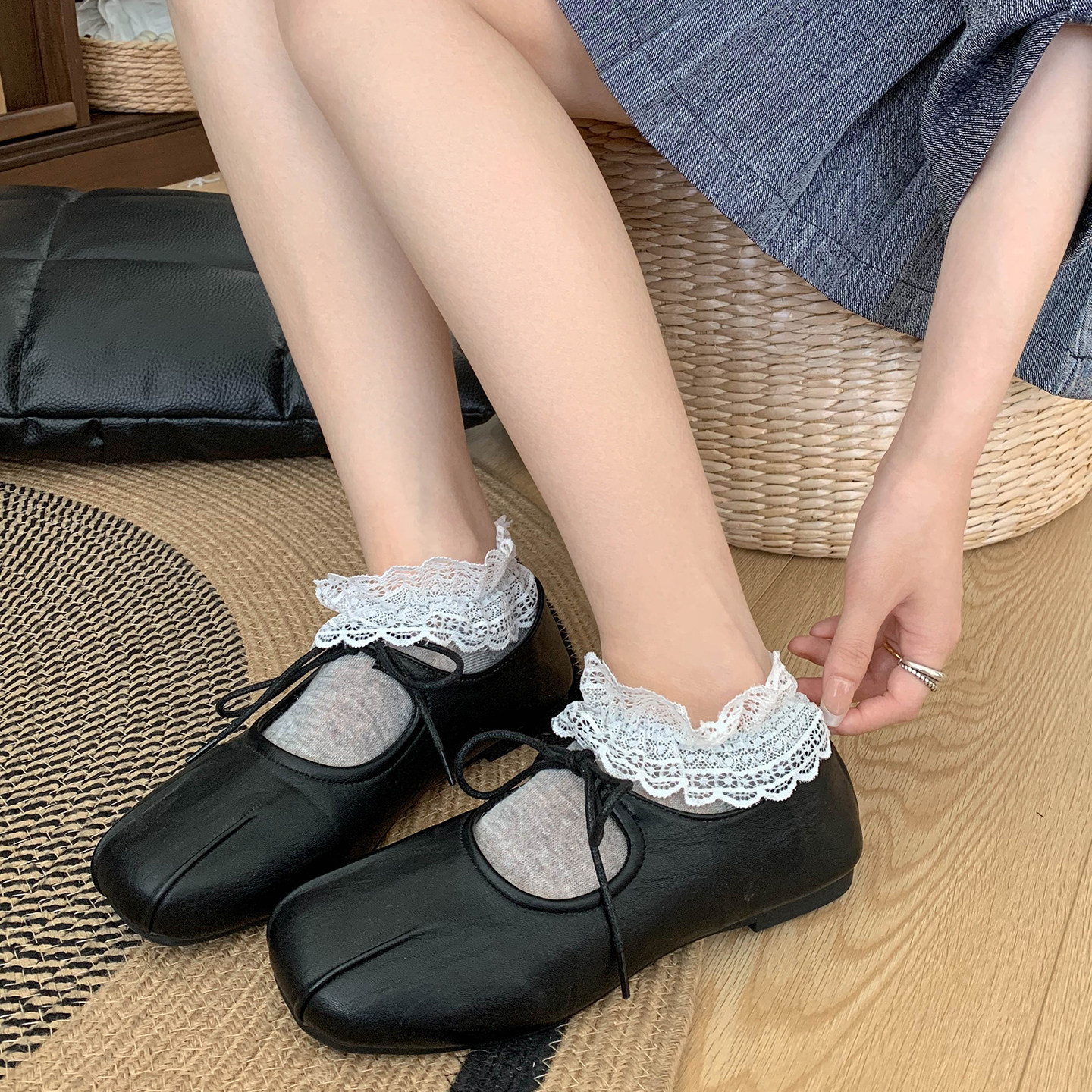 蕾丝花边袜子女短袜夏季薄款韩版
