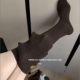 复古咖小腿袜好适合秋冬 美拉德色系百搭小腿袜 穿搭博主即视感