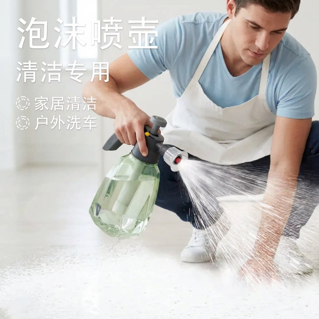 清洁喷壶泡沫打扫卫生拖地擦玻璃家用高压气压式泡沫喷水壶洗地板