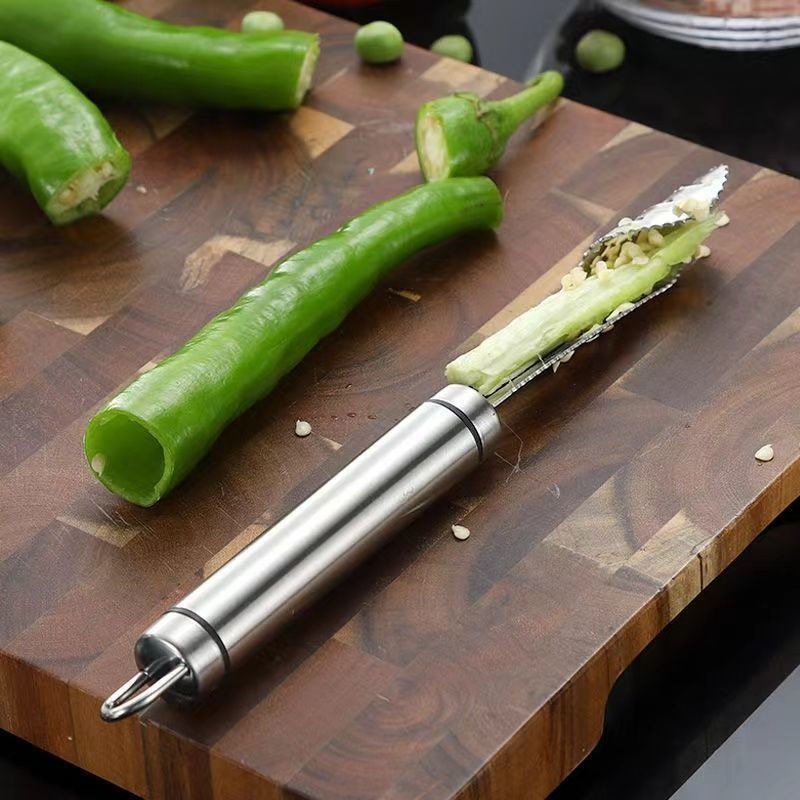 厨房多功能去辣椒籽芯器快速挖苦瓜青椒实用工具高效率处理神器